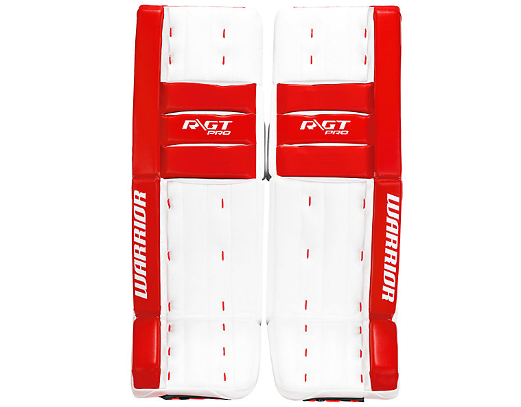 Ritual GT Pro Classic Leg Pads, White with Red image number 0