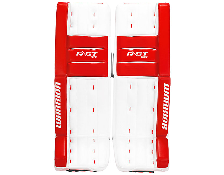 Ritual GT SR Classic Leg Pads, White with Red image number 0