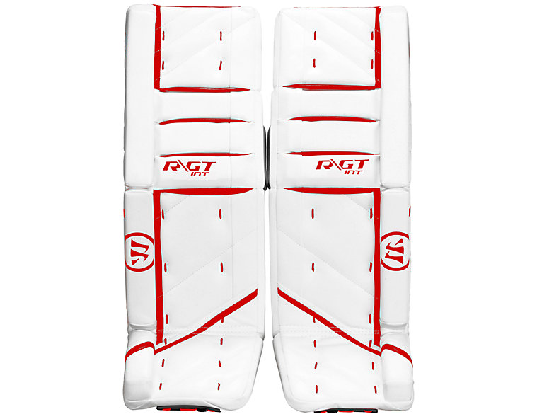 Ritual GT INT Leg Pads, White with Red image number 0