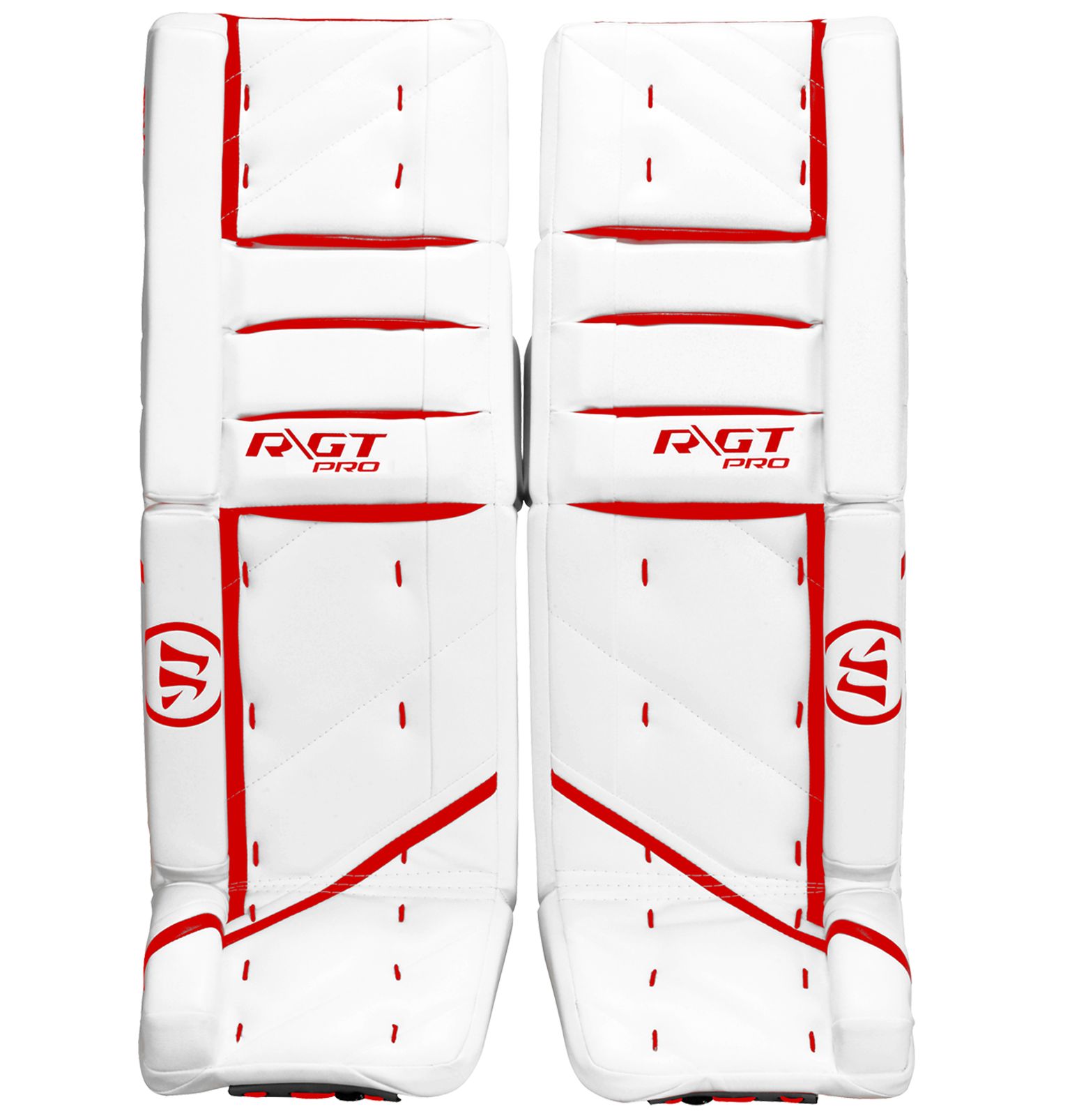 Ritual GT Pro Leg Pads, White with Red image number 0