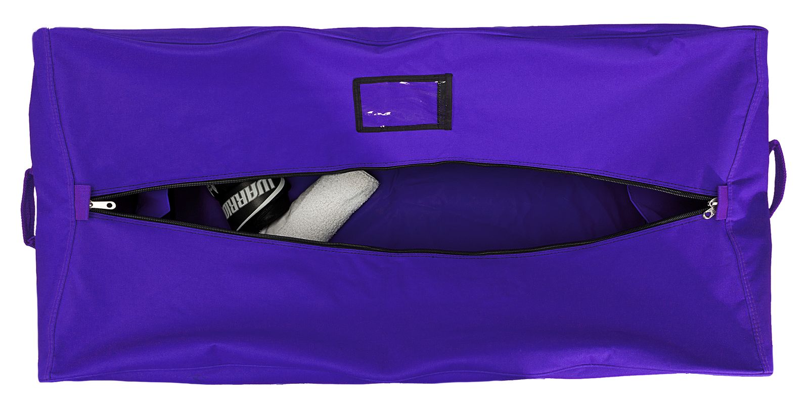 Team Goalie Duffel Bag, Purple with White image number 4