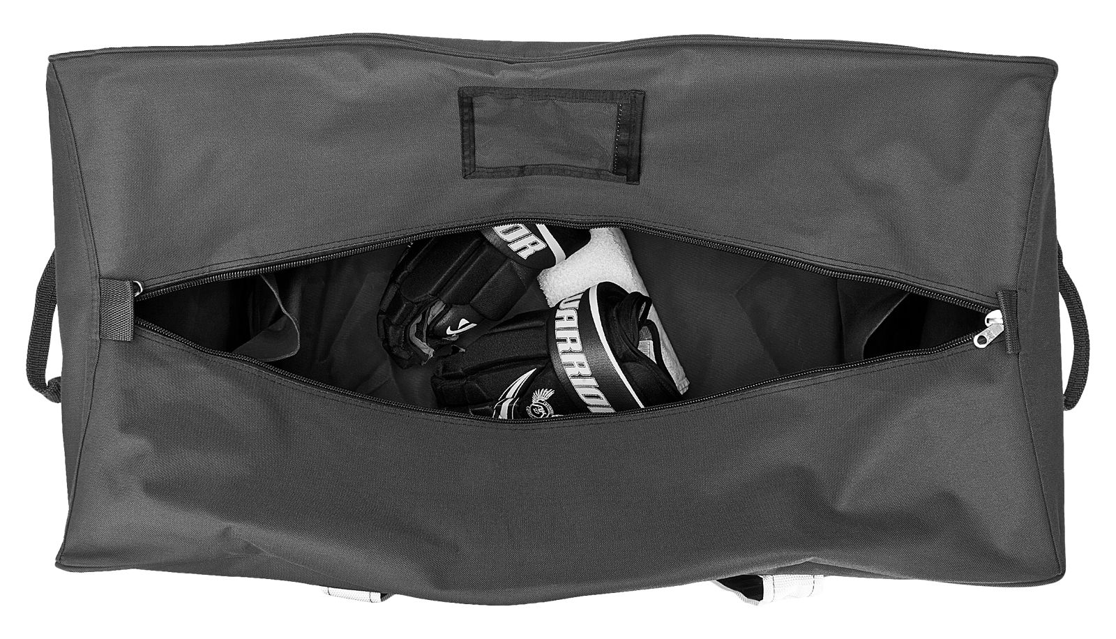 Team Duffel Bag Medium, Black with White image number 4
