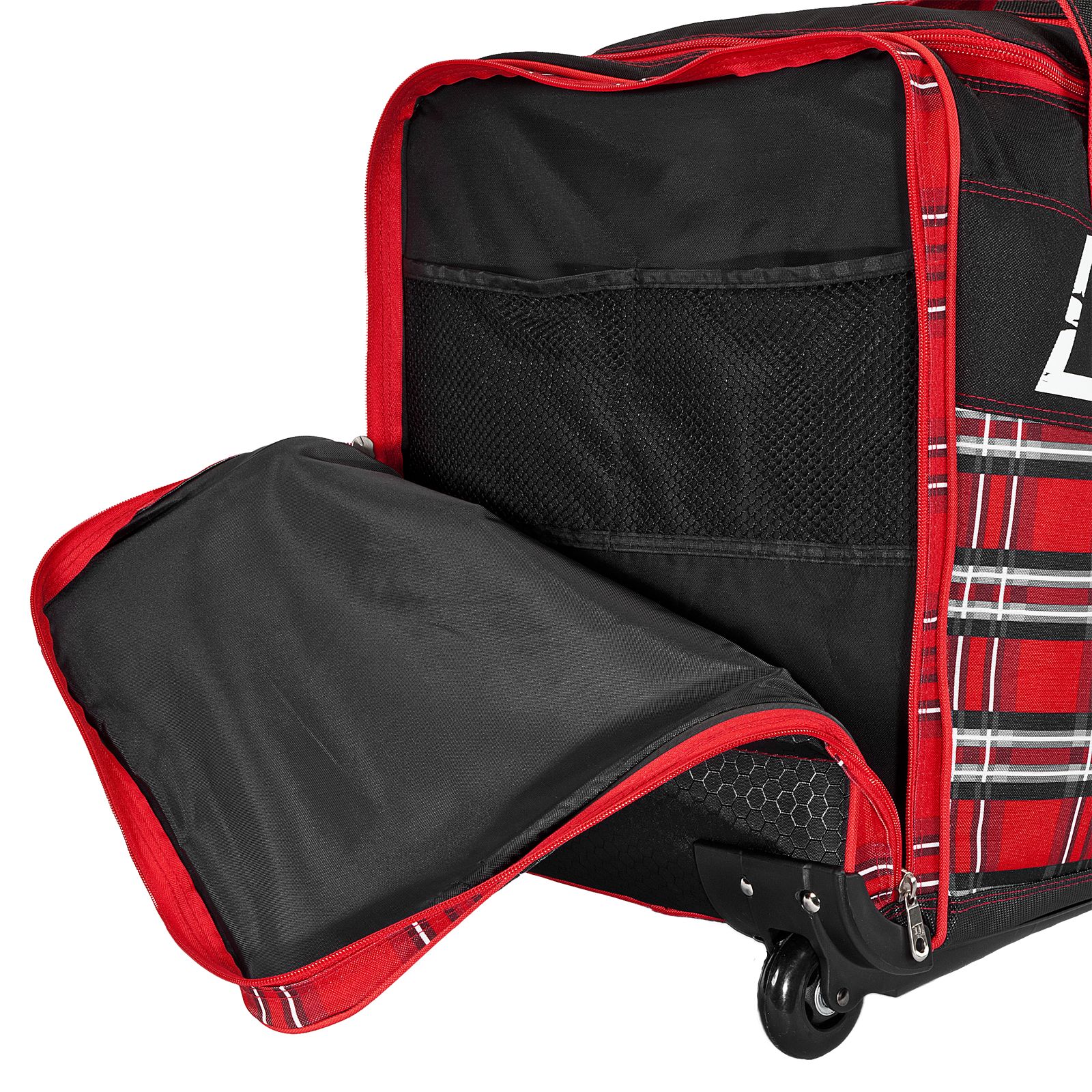 Vandal Roller Bag Senior, Black with Red &amp; Grey image number 2
