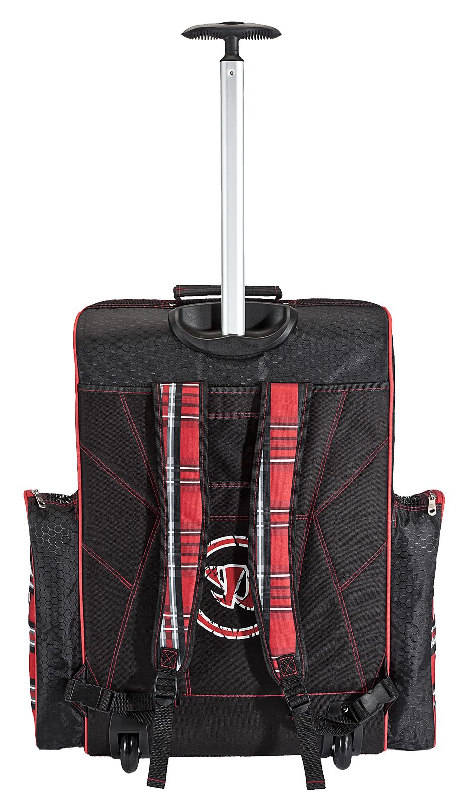 Vandal Roller Backpack, Black with Red &amp; Grey image number 2