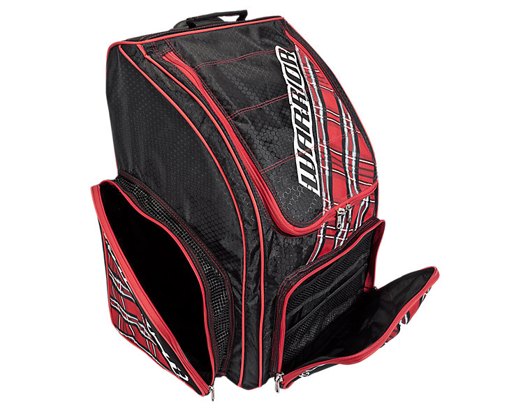 Vandal Roller Backpack, Black with Red &amp; Grey image number 1