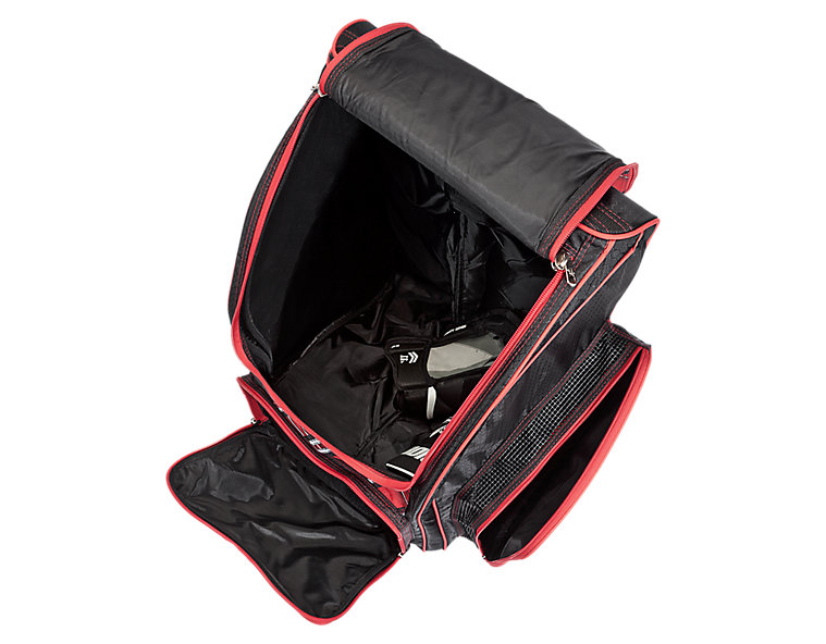 Vandal Roller Backpack, Black with Red &amp; Grey image number 3