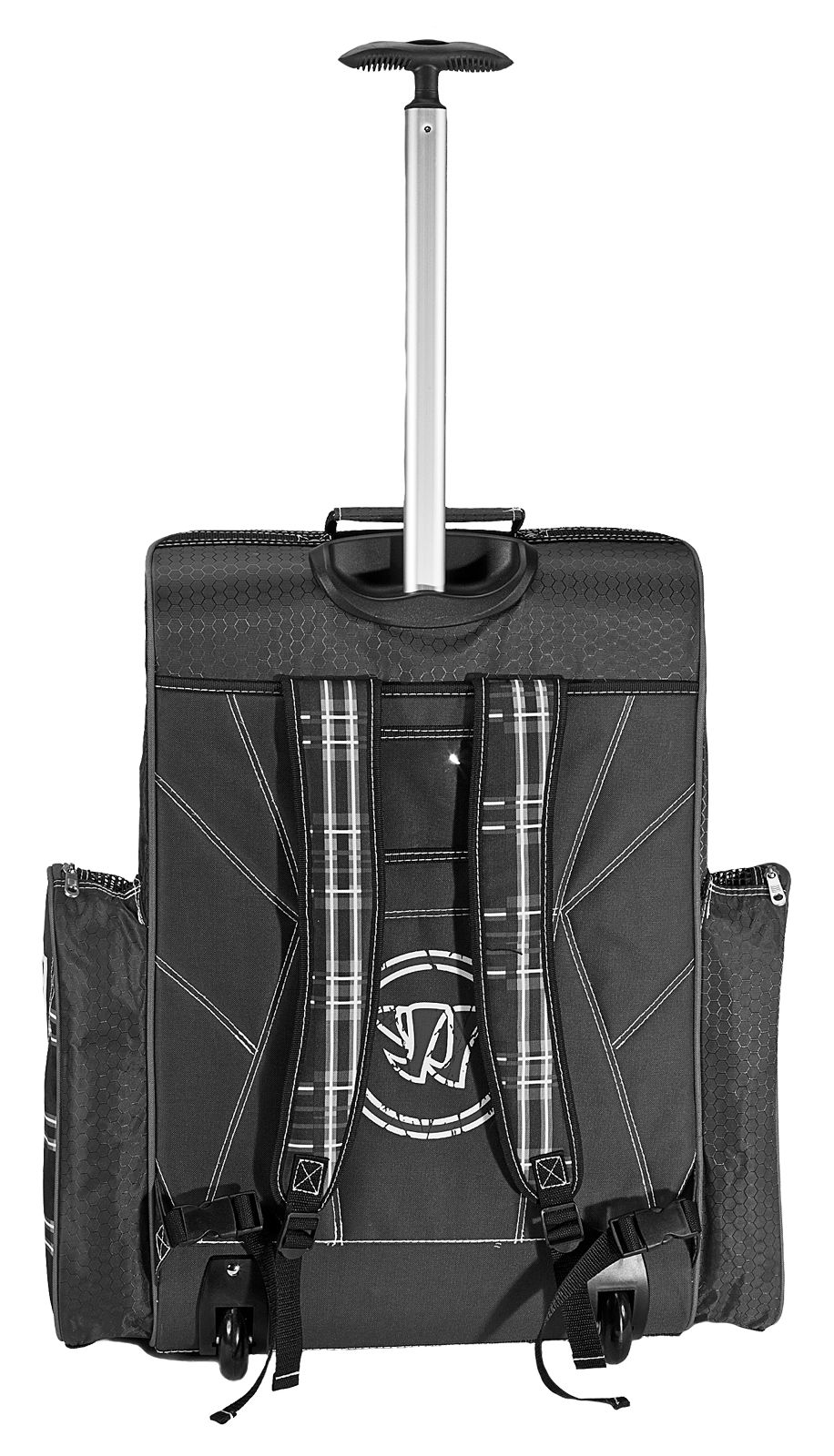 Vandal Roller Backpack, Black with White &amp; Grey image number 2