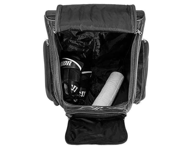 Vandal Roller Backpack, Black with White &amp; Grey image number 3