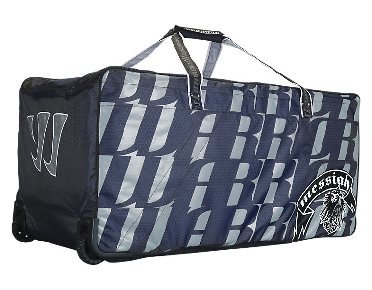 Messiah Goalie Wheel Bag, Navy with White image number 1