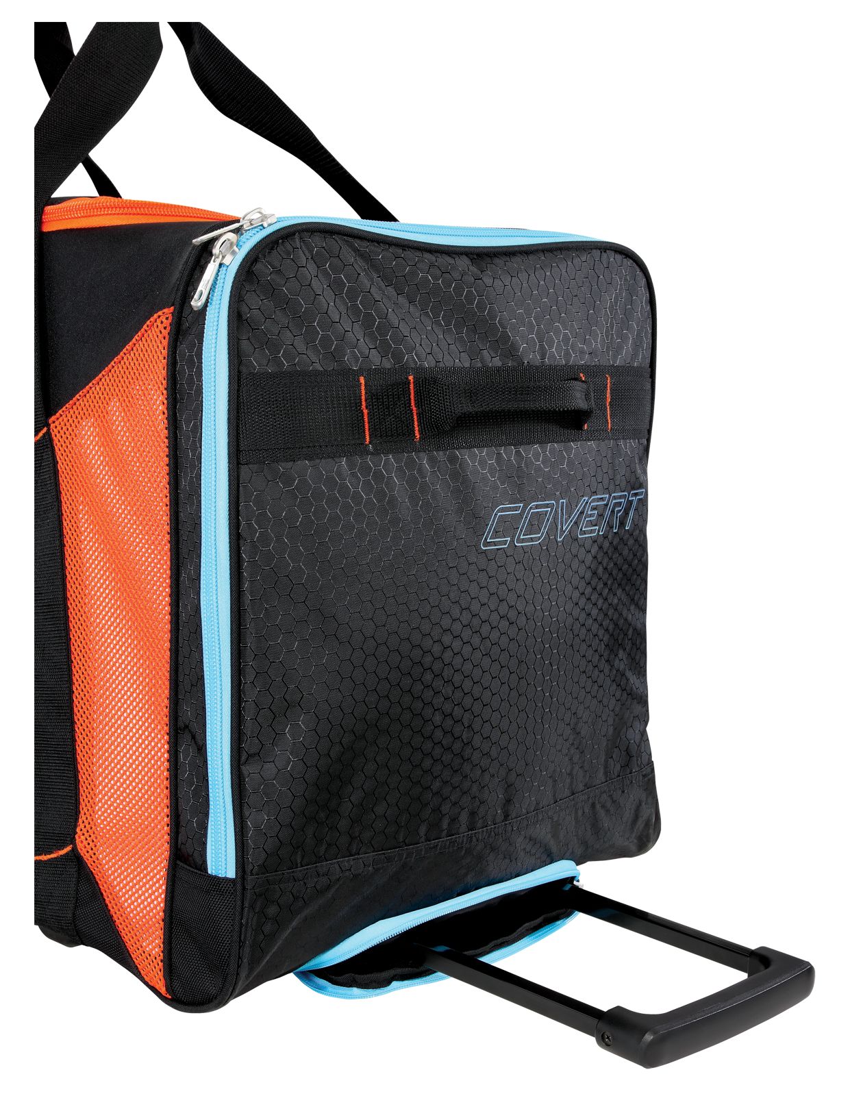 Covert QR Roller Bag, Black with Blue & Orange image number 1