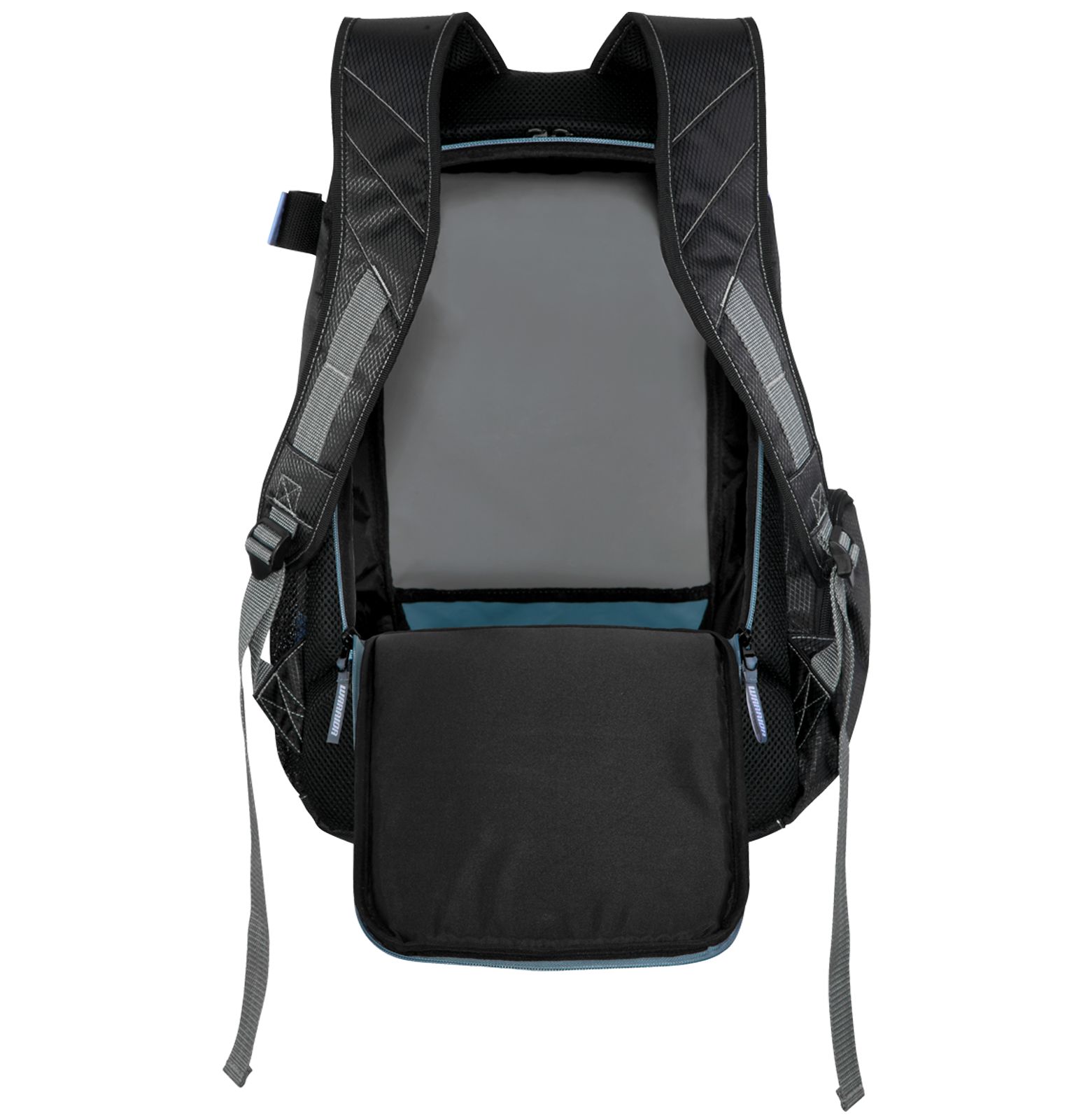 Jet Pack Large Backpack, Black with Grey & Blue image number 2