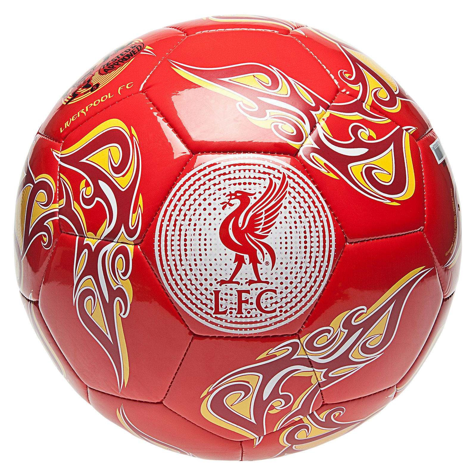 LFC Training Football, High Risk Red with White & Amber Yellow image number 1