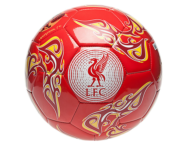 LFC Training Football, High Risk Red with White & Amber Yellow image number 1