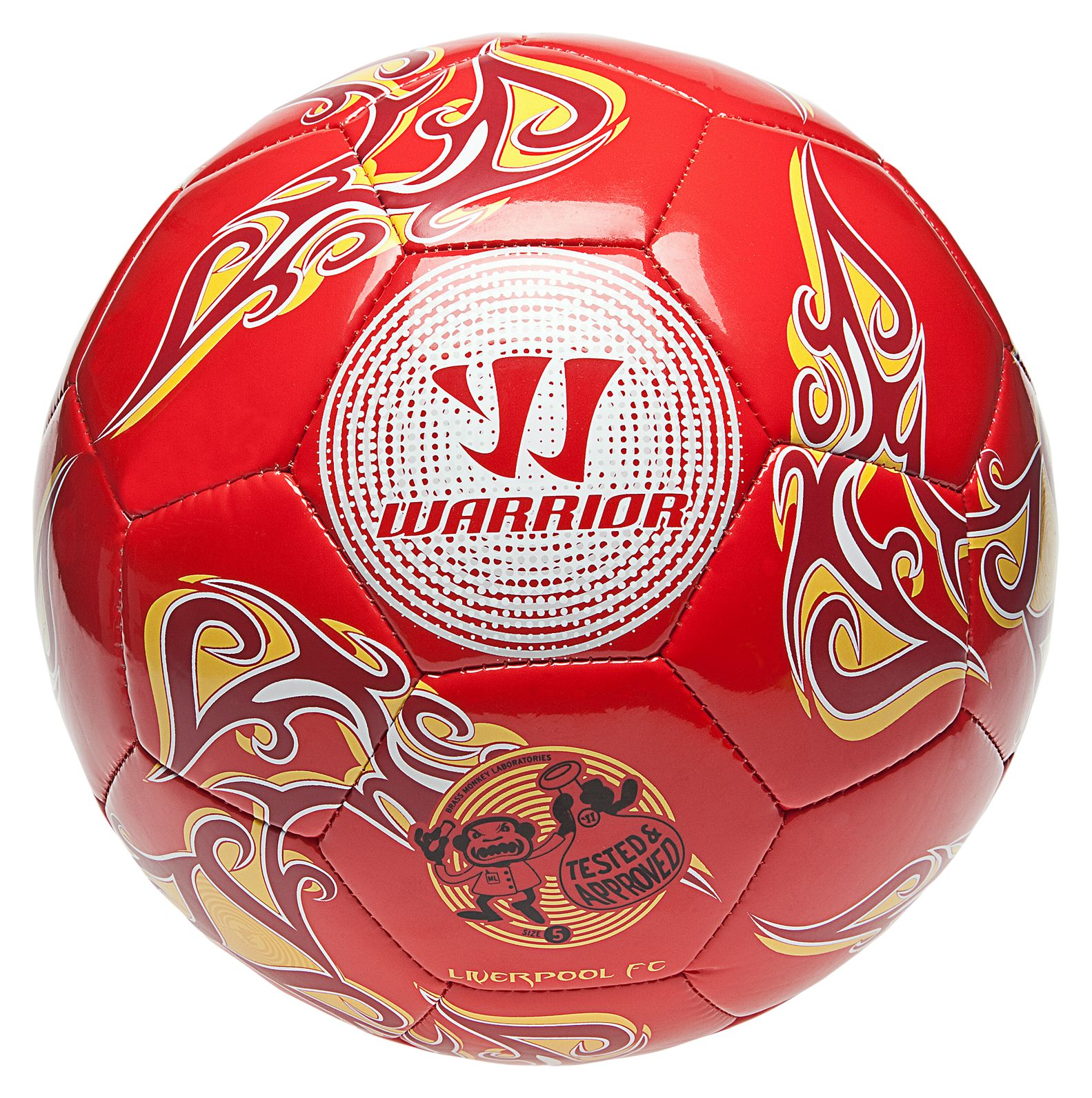 LFC Training Football, High Risk Red with White & Amber Yellow image number 0