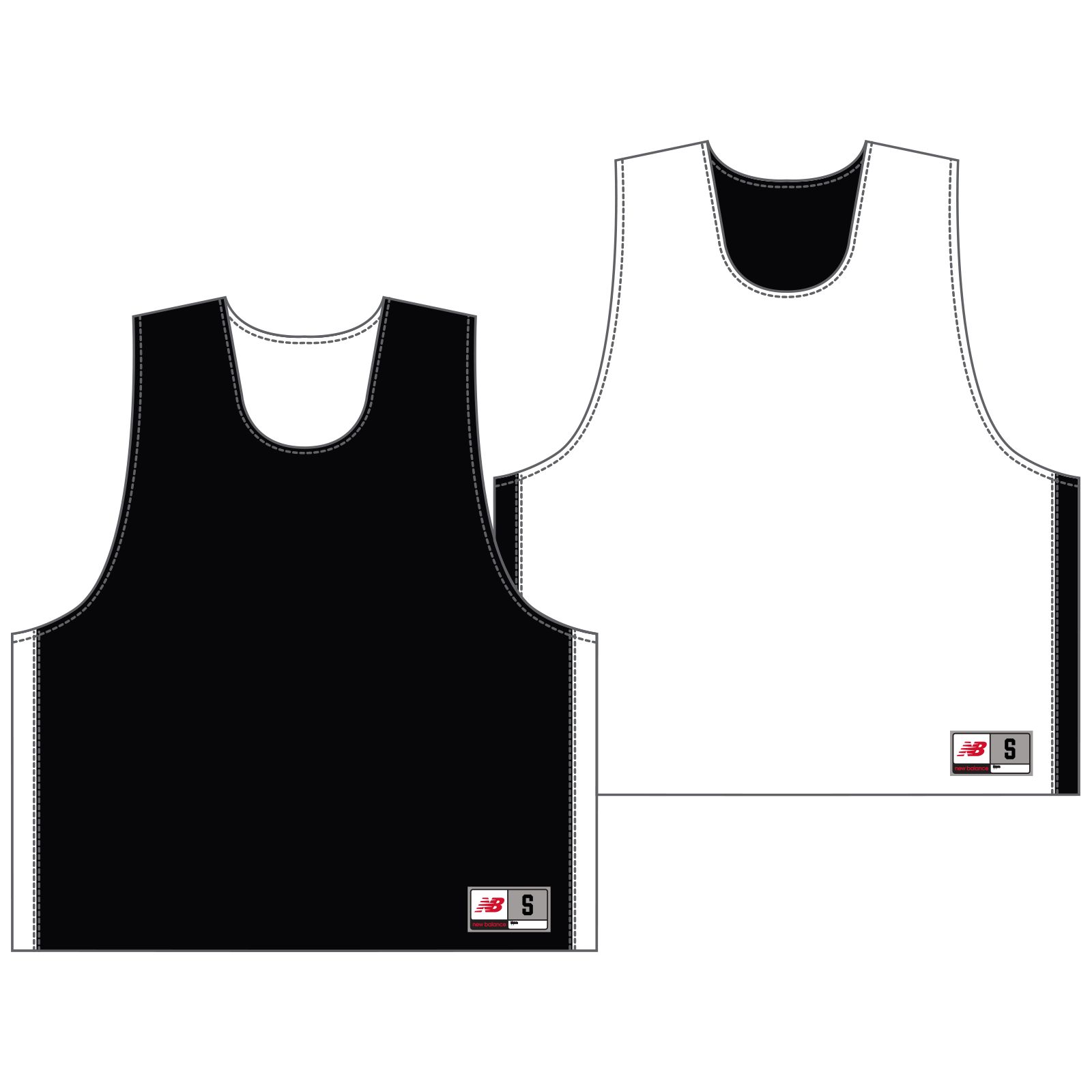 Men's Elite Pinnie, Black with White image number 0