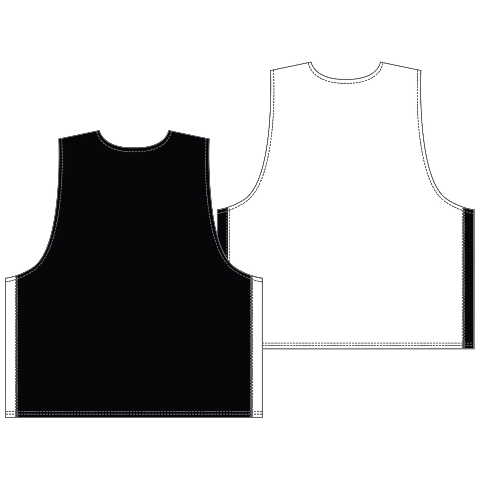 Men's Elite Pinnie, Black with White image number 1