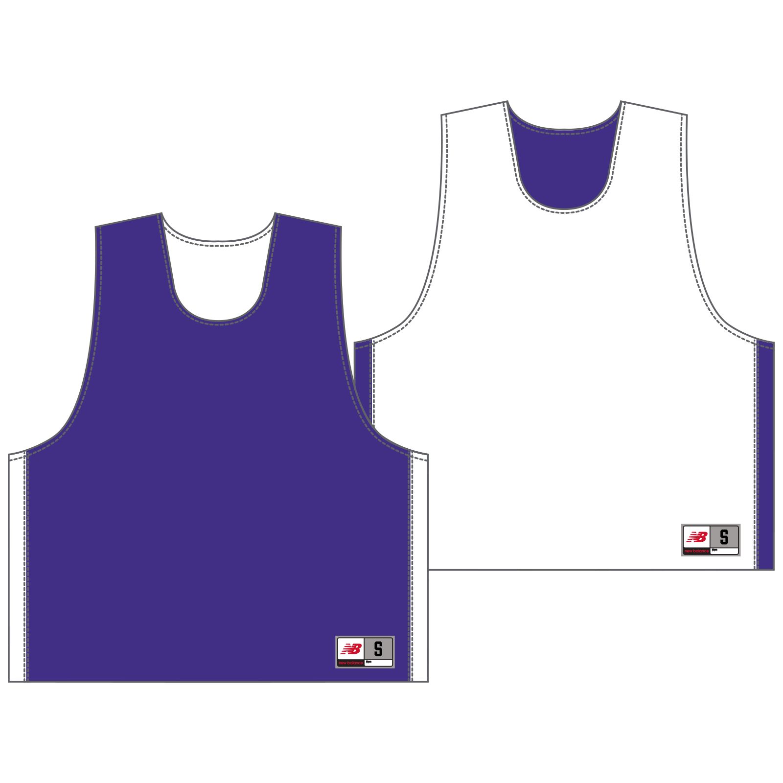 Men's Elite Pinnie, Purple with White image number 0