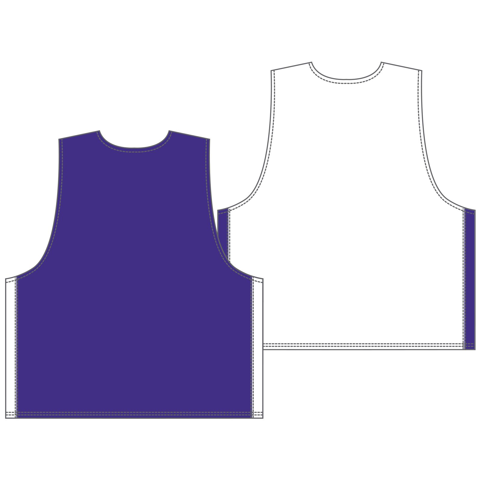 Men's Elite Pinnie, Purple with White image number 1