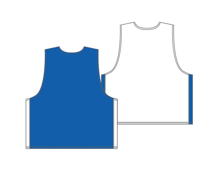 Men's Elite Pinnie, Royal Blue with White image number 1
