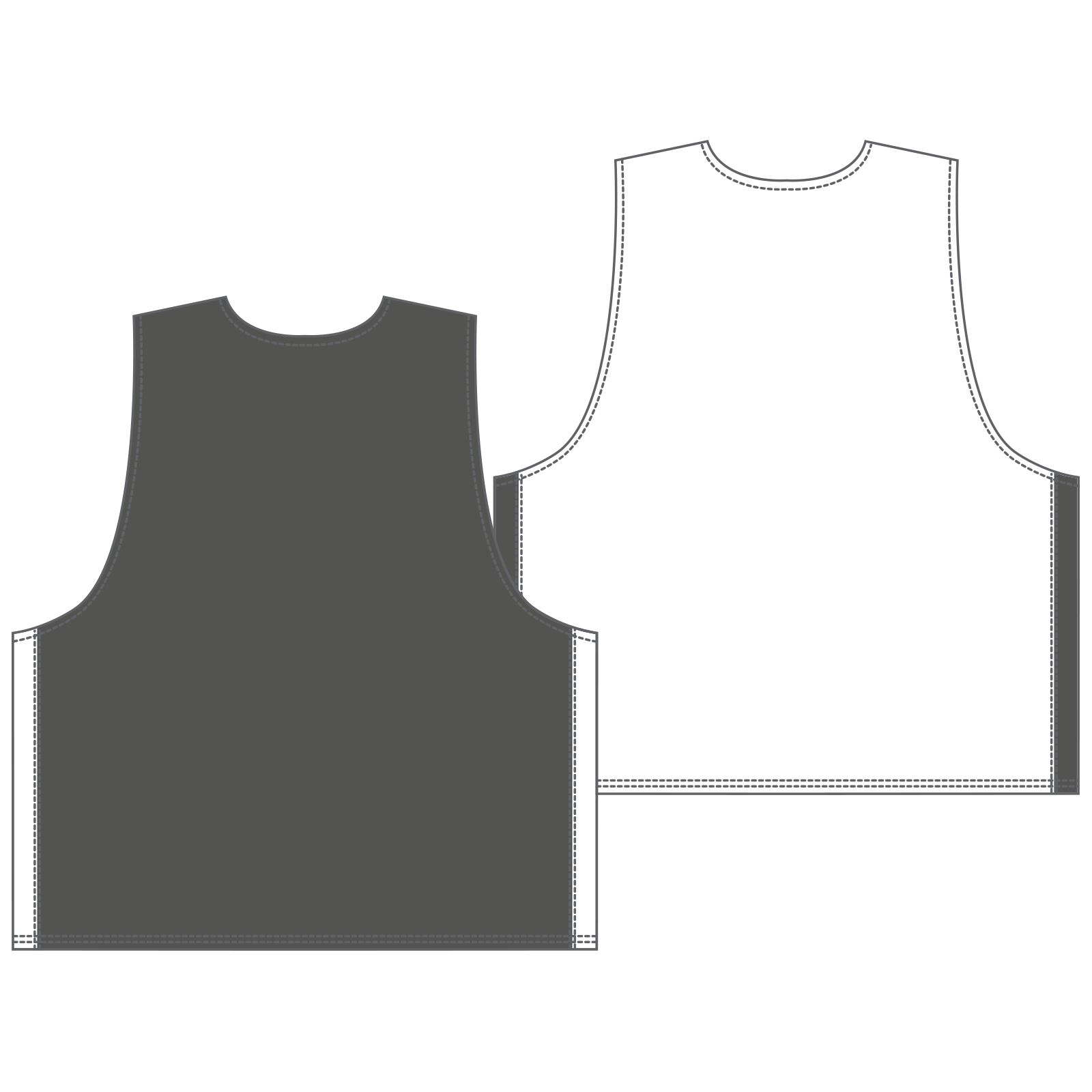 Men's Elite Pinnie Tier 1, Charcoal Grey with White image number 1