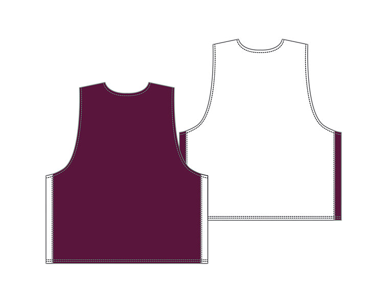 Men's Elite Pinnie Tier 1, Maroon with White image number 1