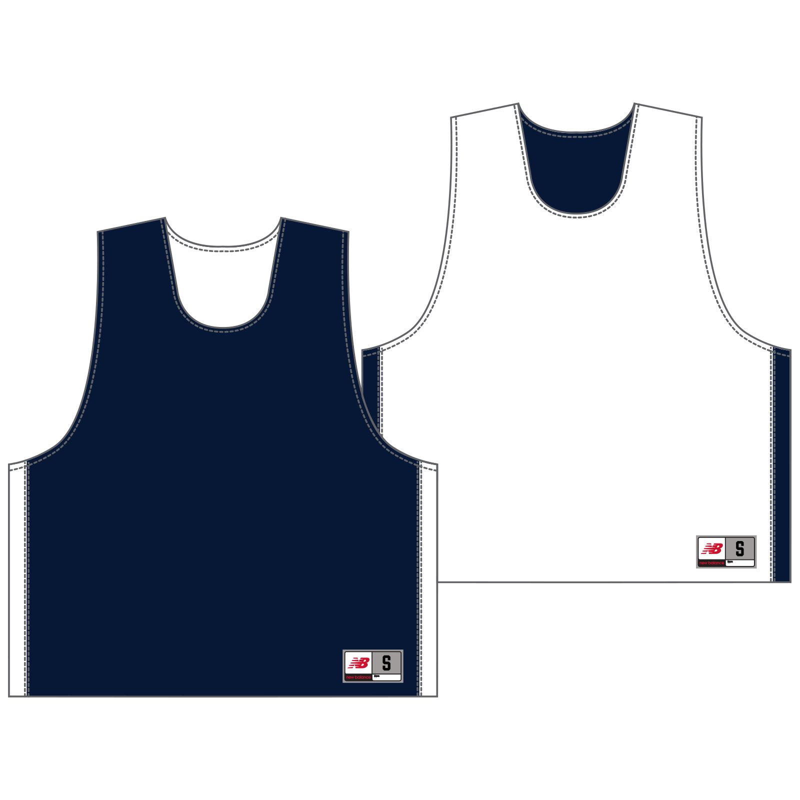 Men's Elite Pinnie Tier 1, Navy with White image number 0