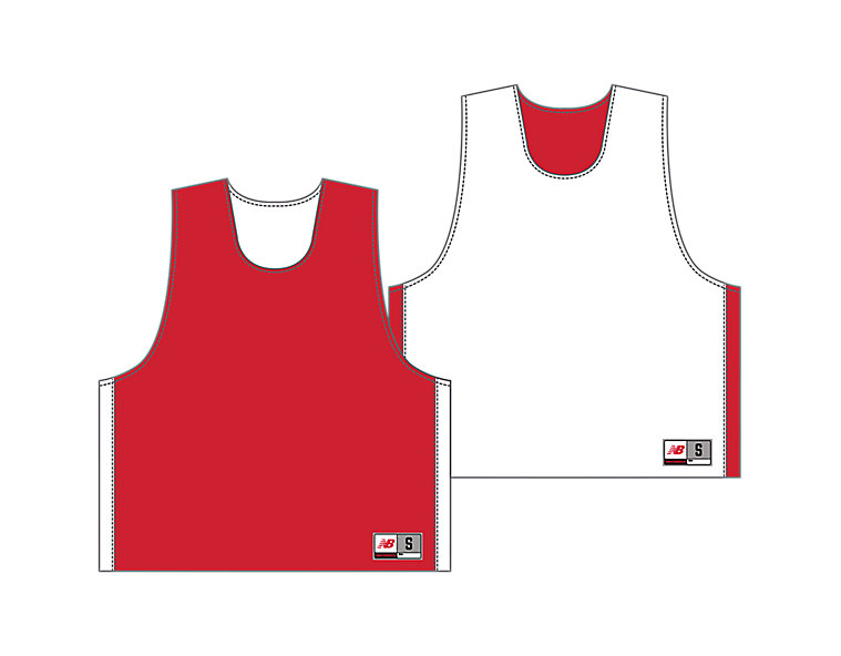 Men's Elite Pinnie Tier 1, Red with White image number 0