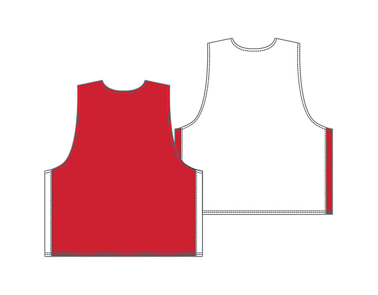 Men's Elite Pinnie Tier 1, Red with White image number 1