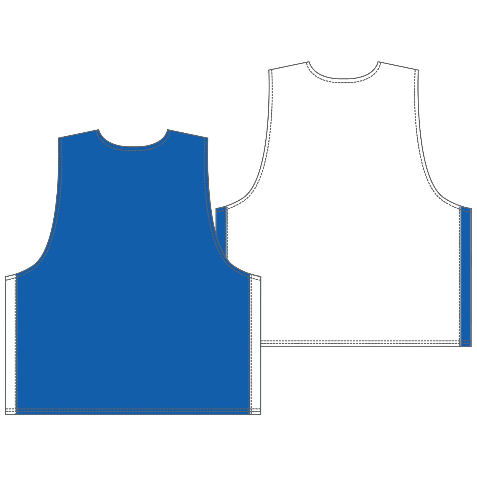 Men's Elite Pinnie Tier 1, Royal Blue with White image number 1
