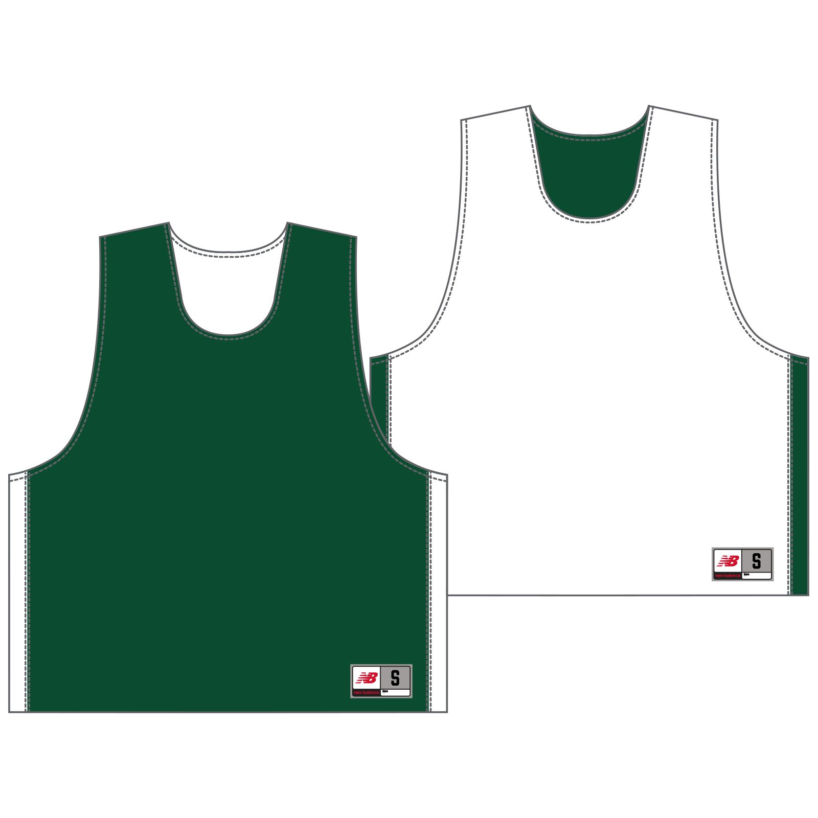 Men's Elite Pinnie Tier 2, Green with White image number 0