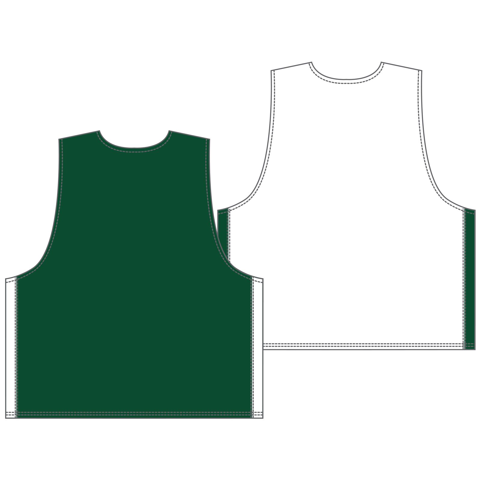 Men's Elite Pinnie Tier 2, Green with White image number 1