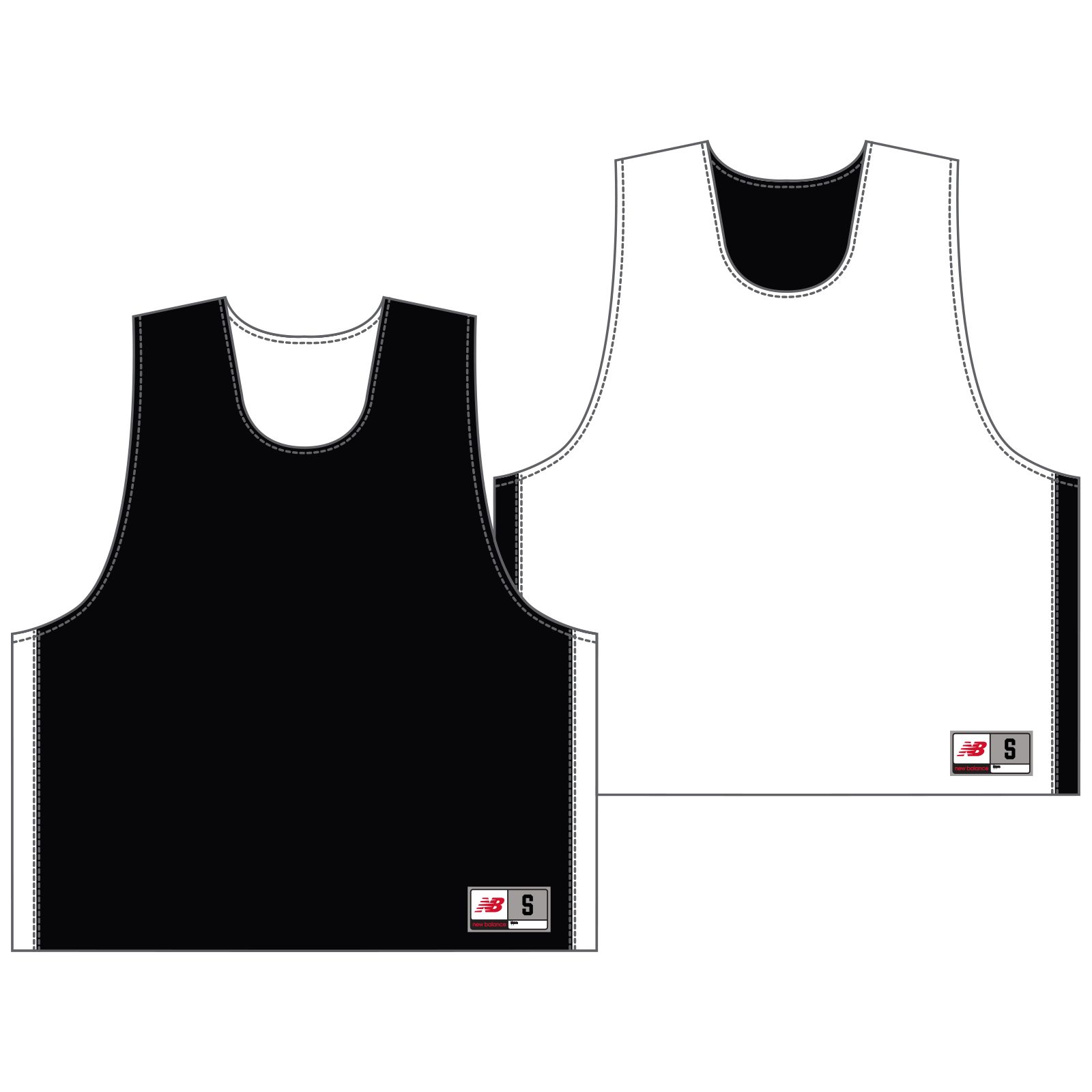 Youth Elite Pinnie, Black with White image number 0