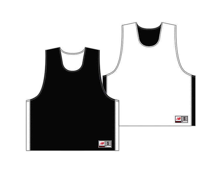 Youth Elite Pinnie, Black with White image number 0