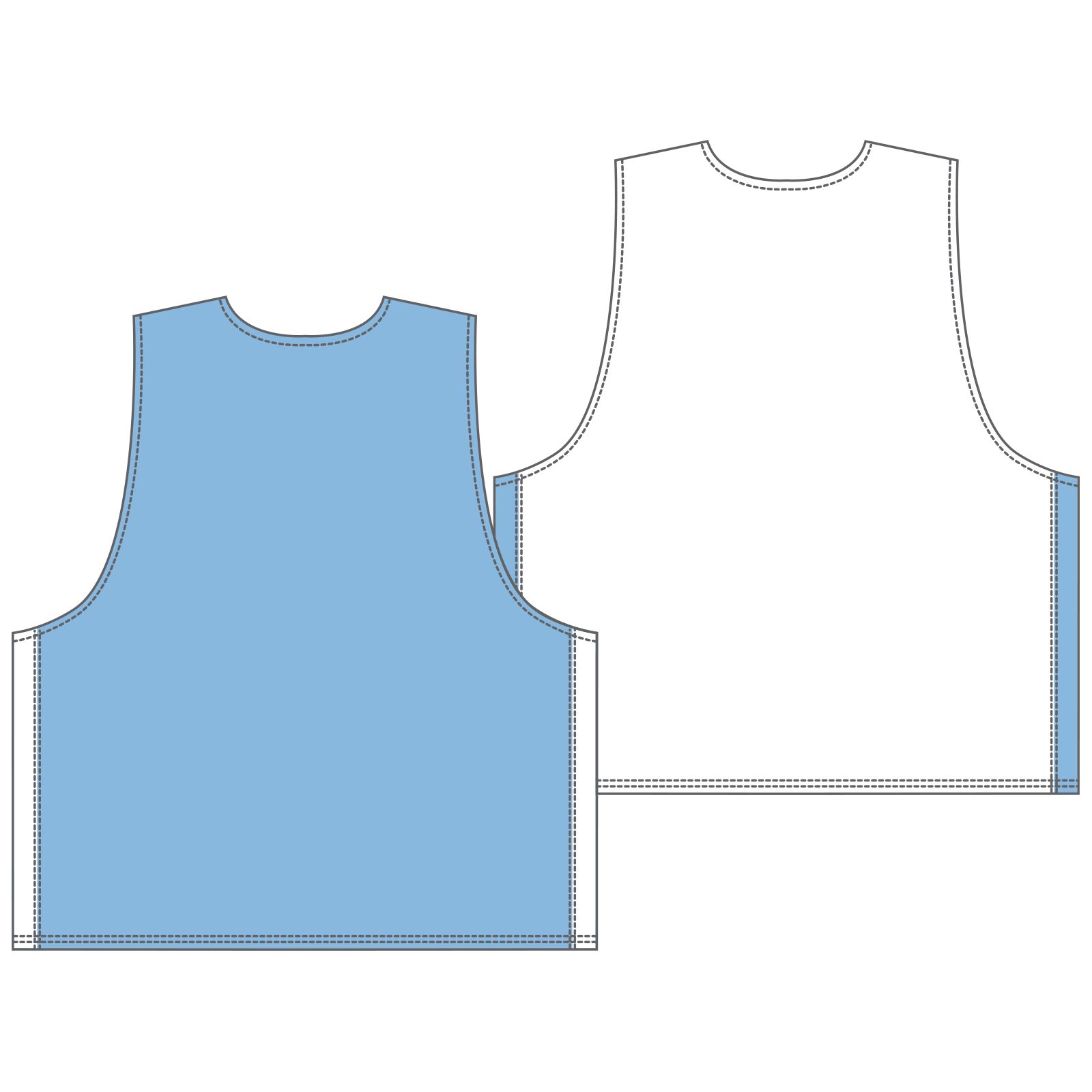 Youth Elite Pinnie, Carolina Blue with White image number 1