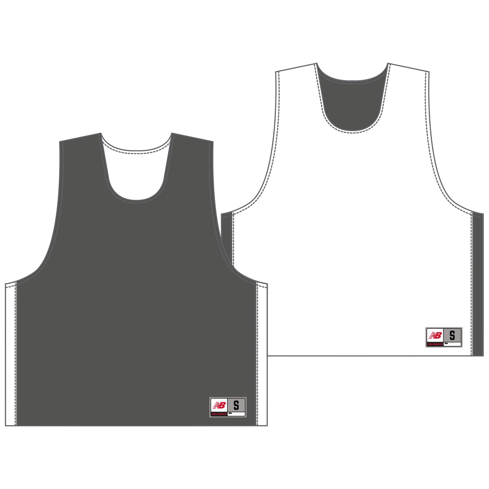 Youth Elite Pinnie, Charcoal Grey with White image number 0
