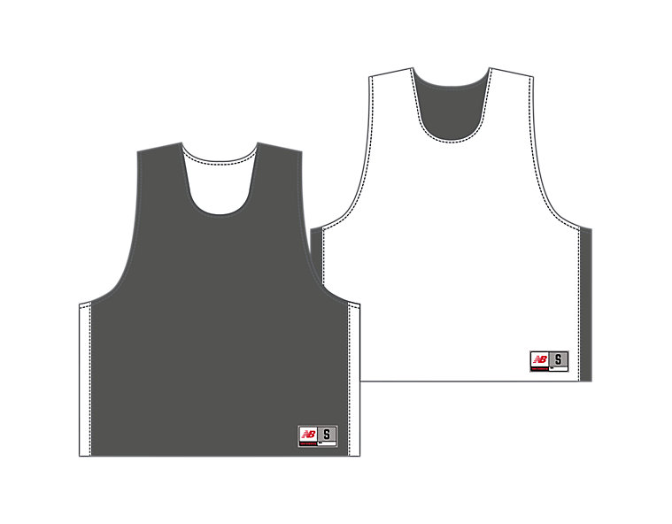 Youth Elite Pinnie, Charcoal Grey with White image number 0