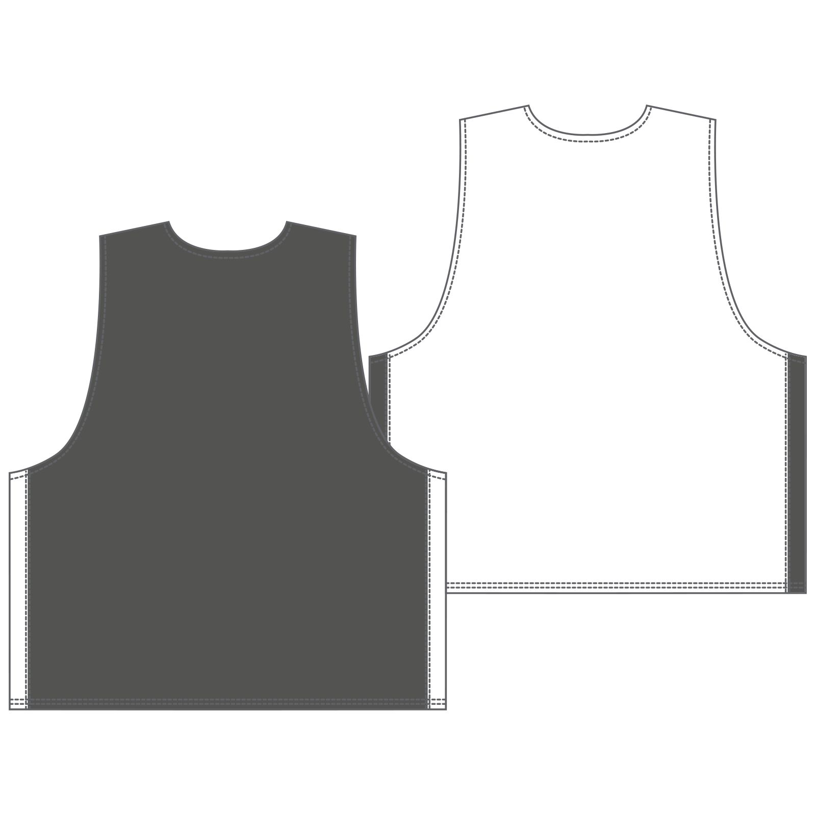 Youth Elite Pinnie, Charcoal Grey with White image number 1