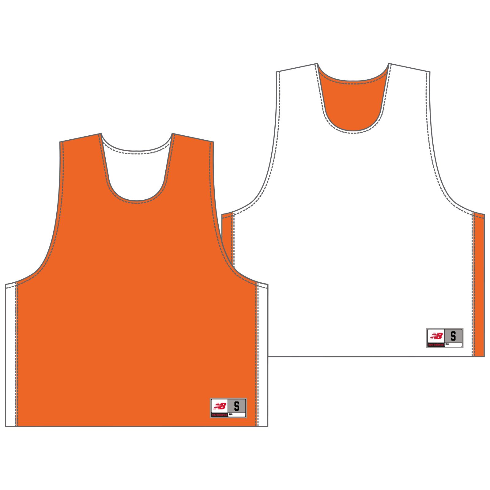 Youth Elite Pinnie, Orange with White image number 0