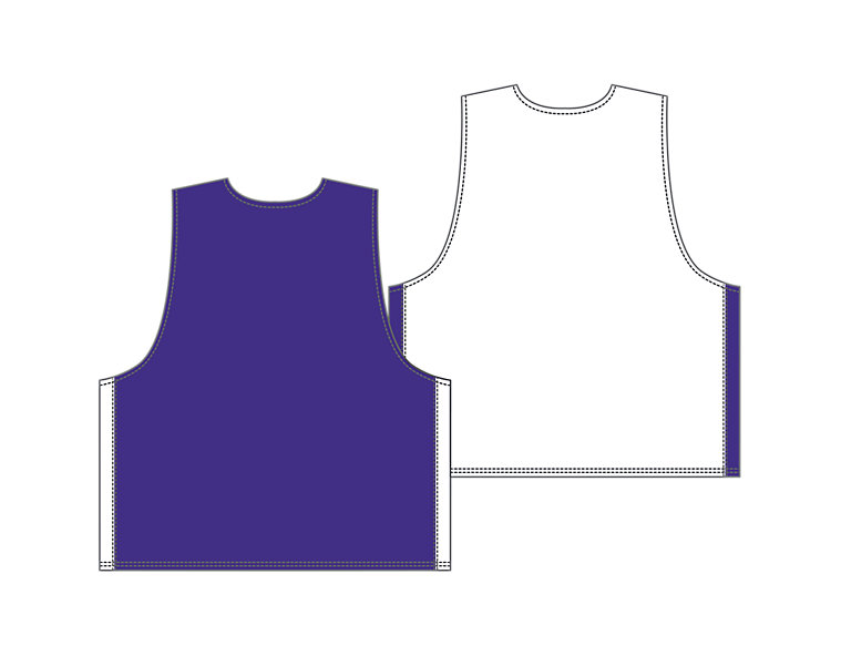 Youth Elite Pinnie, Purple with White image number 1