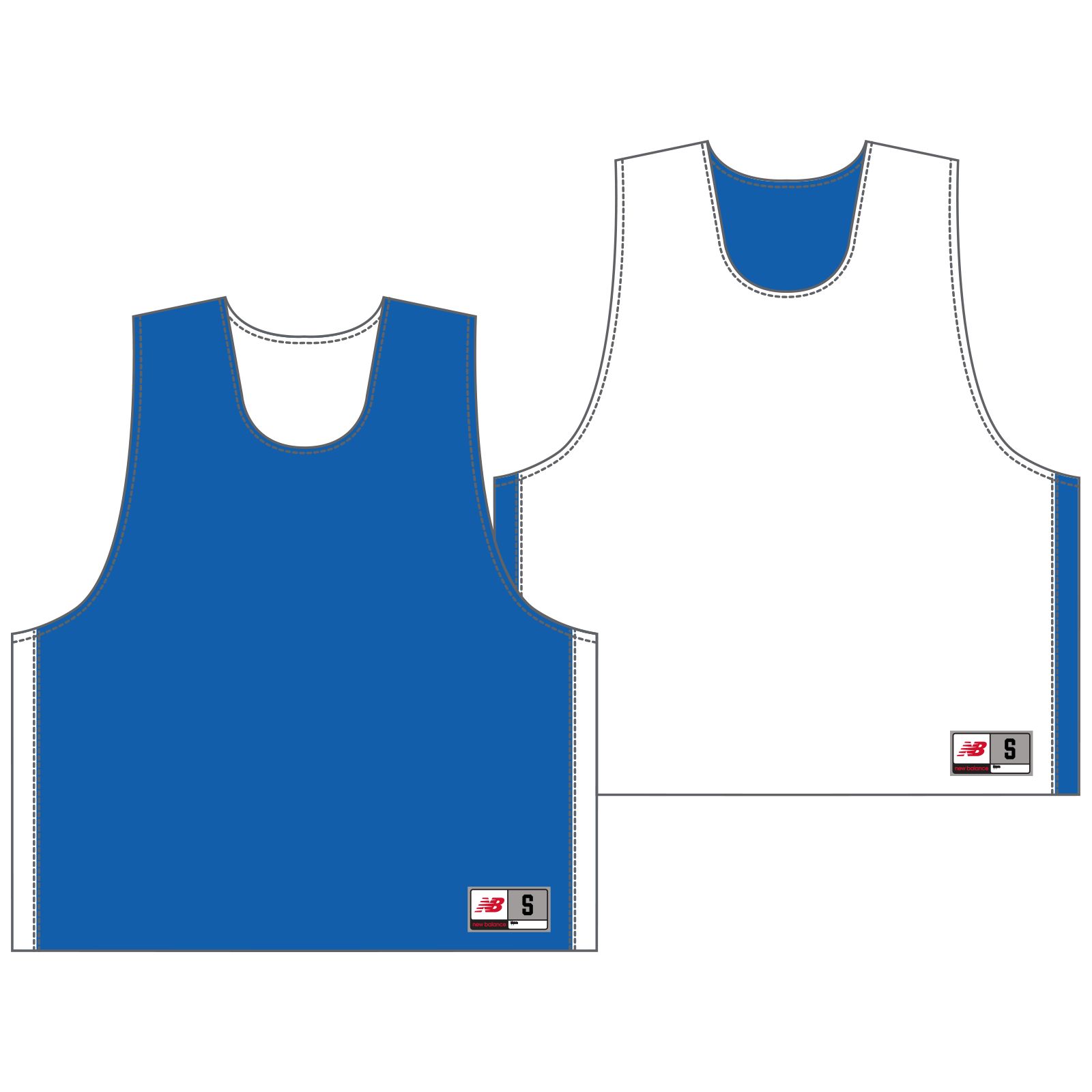 Youth Elite Pinnie, Royal Blue with White image number 0