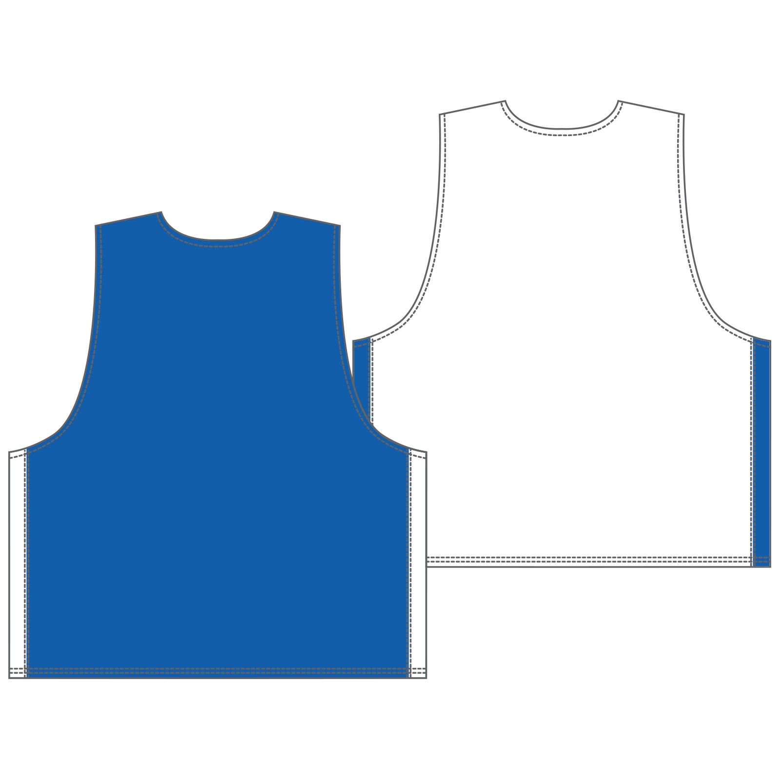 Youth Elite Pinnie, Royal Blue with White image number 1