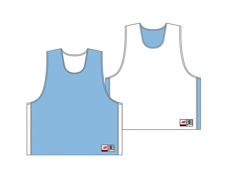 Youth Elite Pinnie Tier 2, Carolina Blue with White image number 0