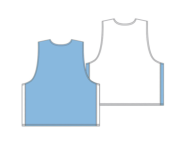 Youth Elite Pinnie Tier 2, Carolina Blue with White image number 1