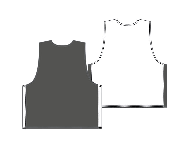 Youth Elite Pinnie Tier 2, Charcoal Grey with White image number 1