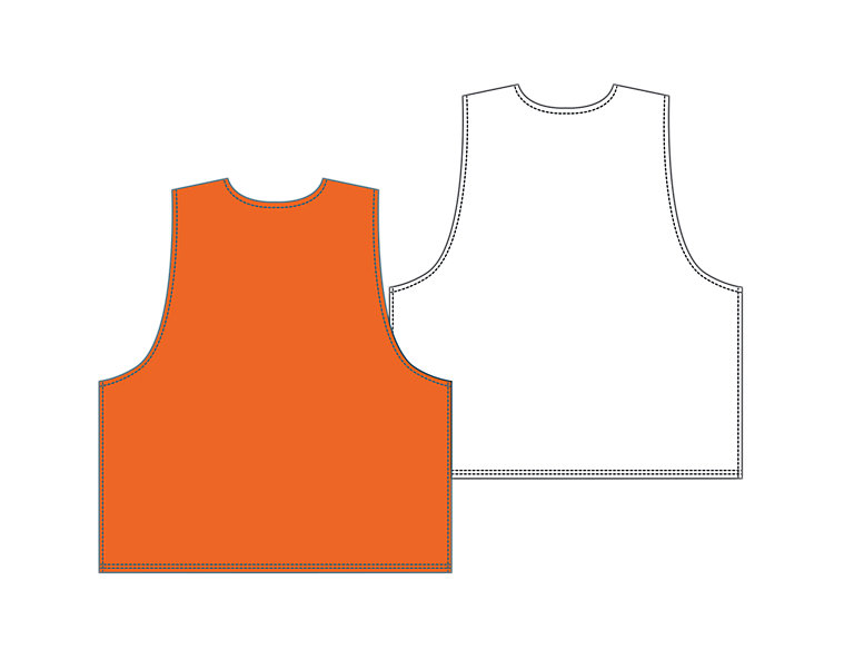 Youth Camp Pinnie, Orange with White image number 1