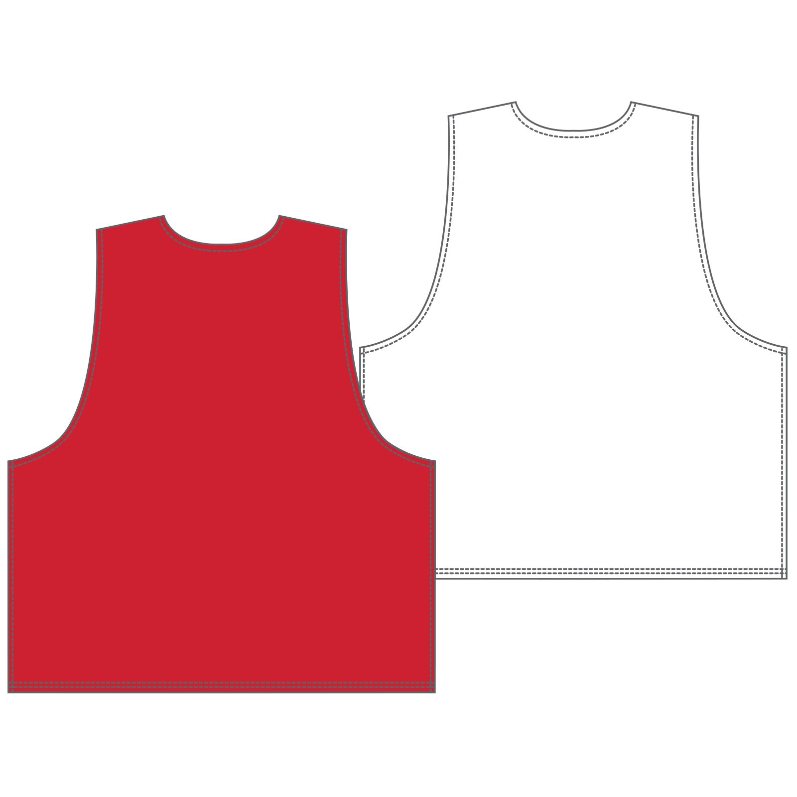 Youth Camp Pinnie Tier 2, Red with White image number 1