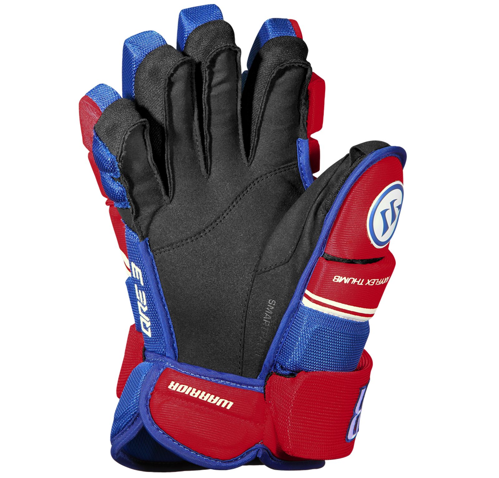 QRE3 JR Glove, Royal Blue with Red & White image number 1