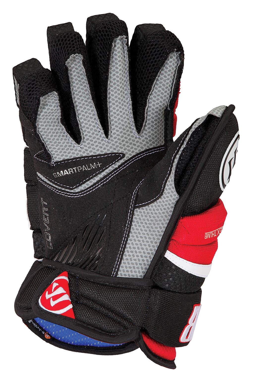 Covert QR1 Gloves, Black with Red & White image number 1