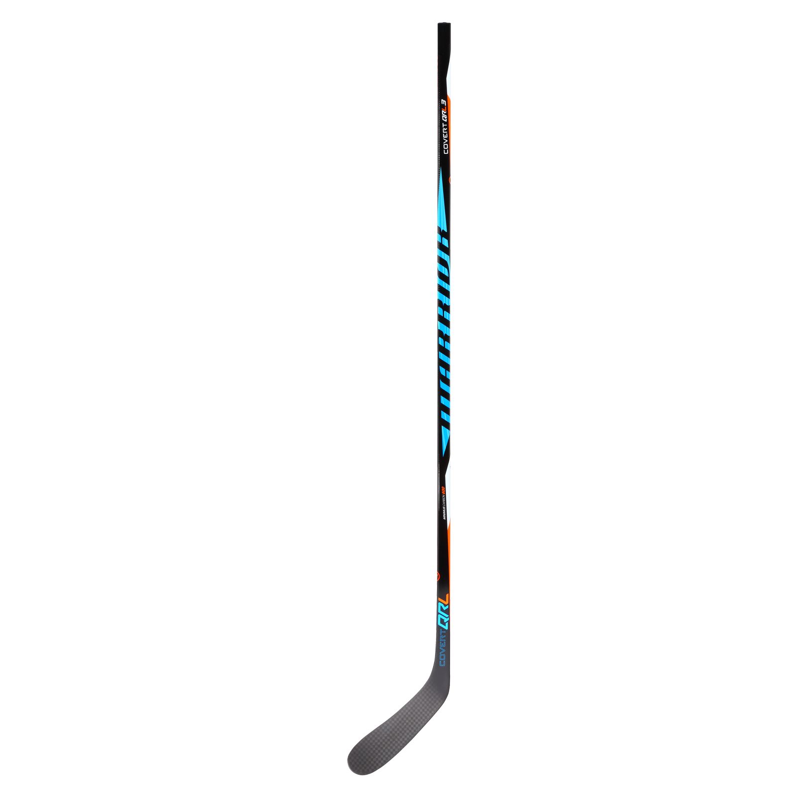 COVERT QRL3 INTERMEDIATE GRIP HOCKEY STICK, Black with Carolina Blue & Orange image number 0