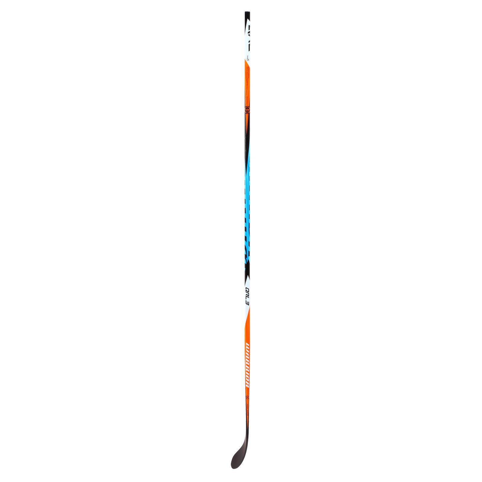 COVERT QRL3 INTERMEDIATE GRIP HOCKEY STICK, Black with Carolina Blue & Orange image number 2